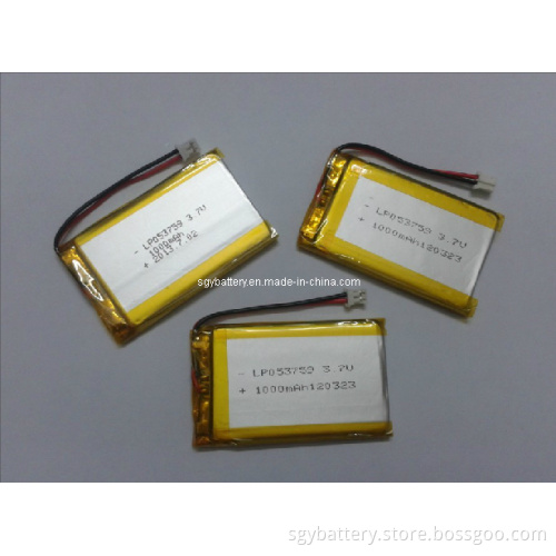 Lp053759 1000mAh 3.7V Rechargeable Li-Polymer Battery